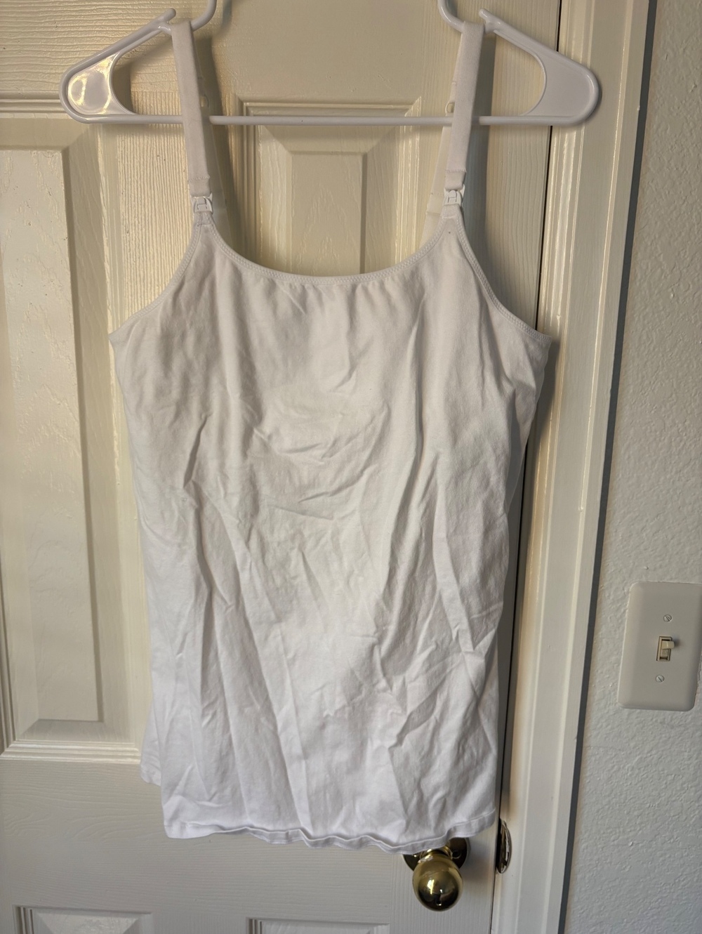Maternity White Adjustable Strap Chemise Camisole XL